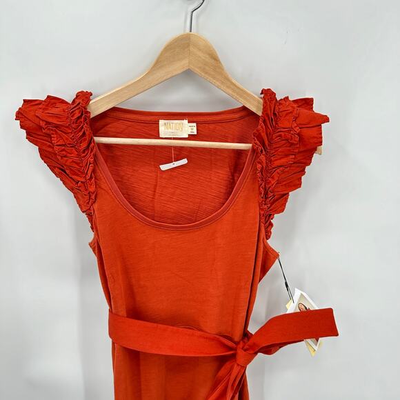NATION LTD x Evereve NWT Everleigh Dress in Cayenne // M - Picture 7 of 14